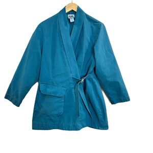 Prairie Underground Morrigan Wrap Jacket‎ in Peacock Blue Teal Women’s Medium